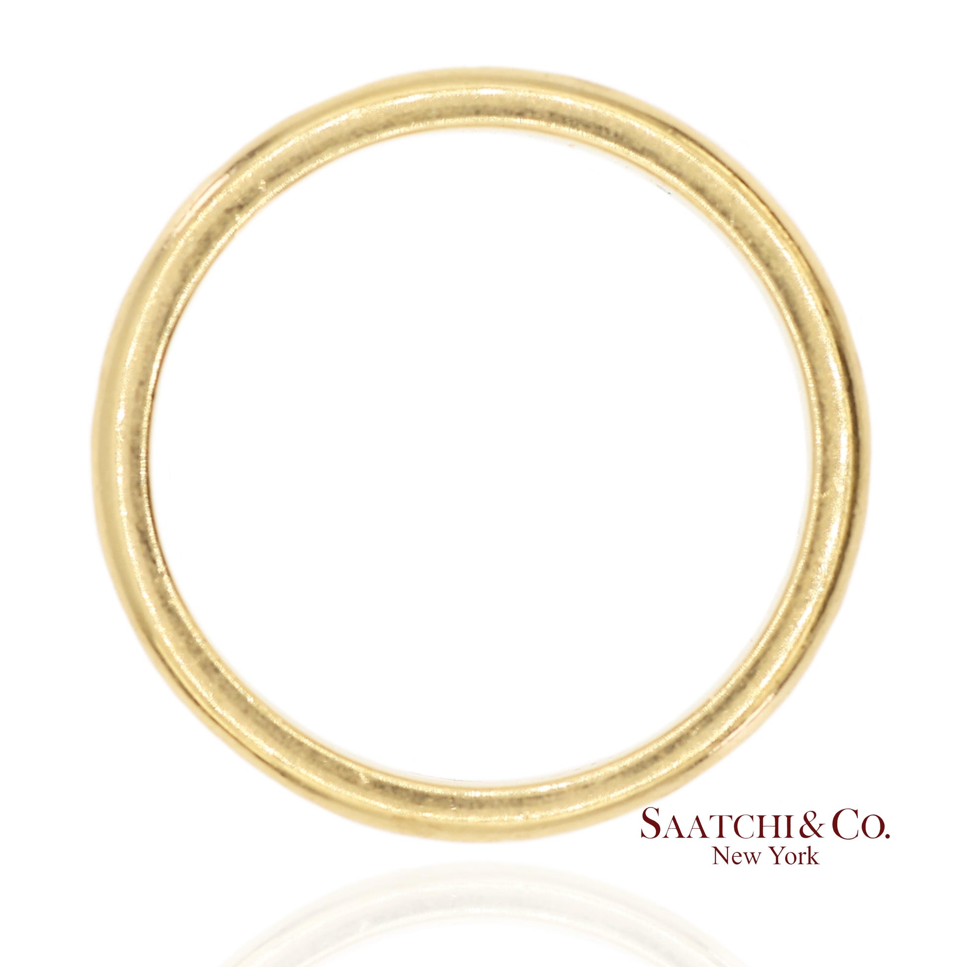 Vintage Tiffany & Co. 18K 750 Solid Yellow Gold Heart Shape Band Ring