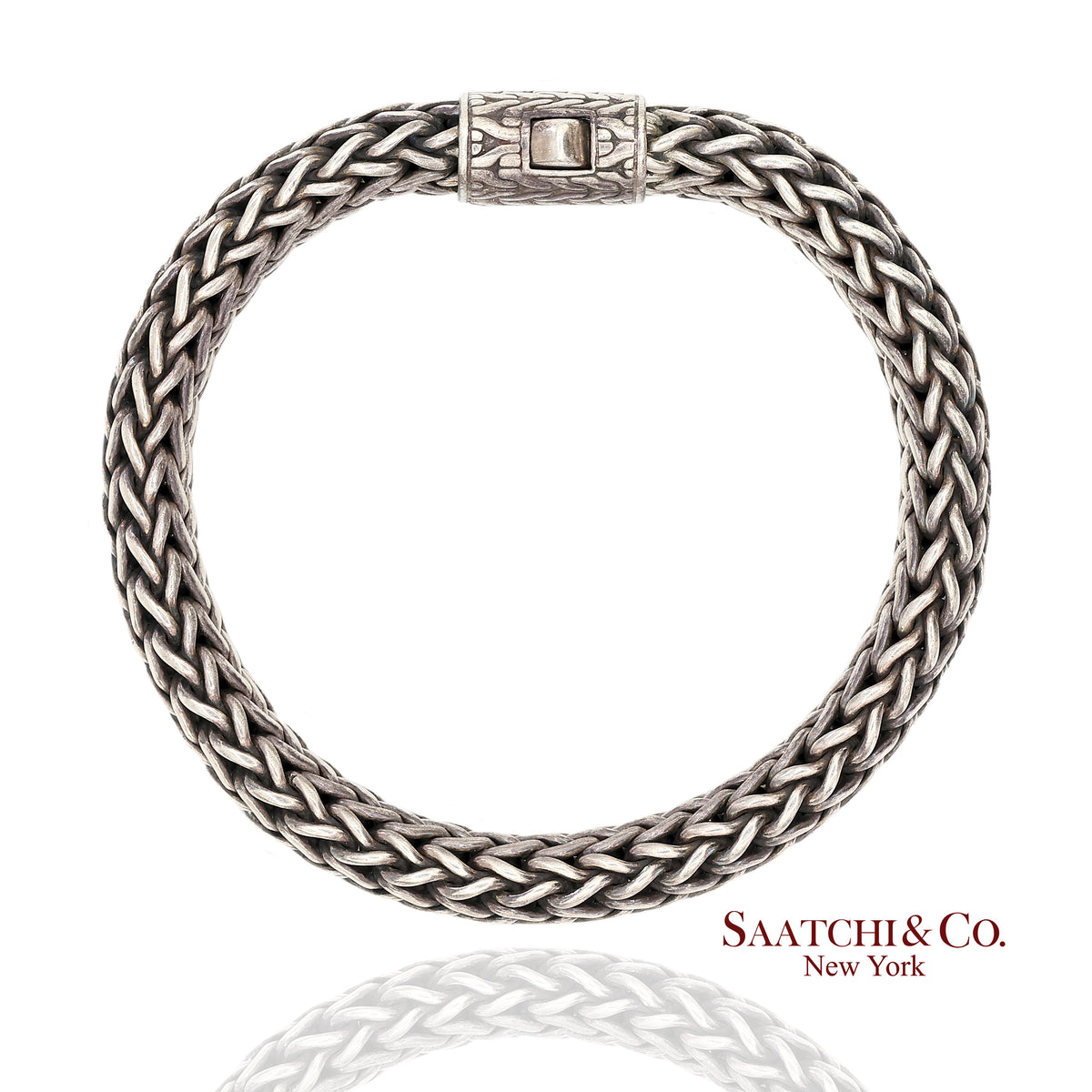John Hardy Sterling Silver Woven Chain Bracelet