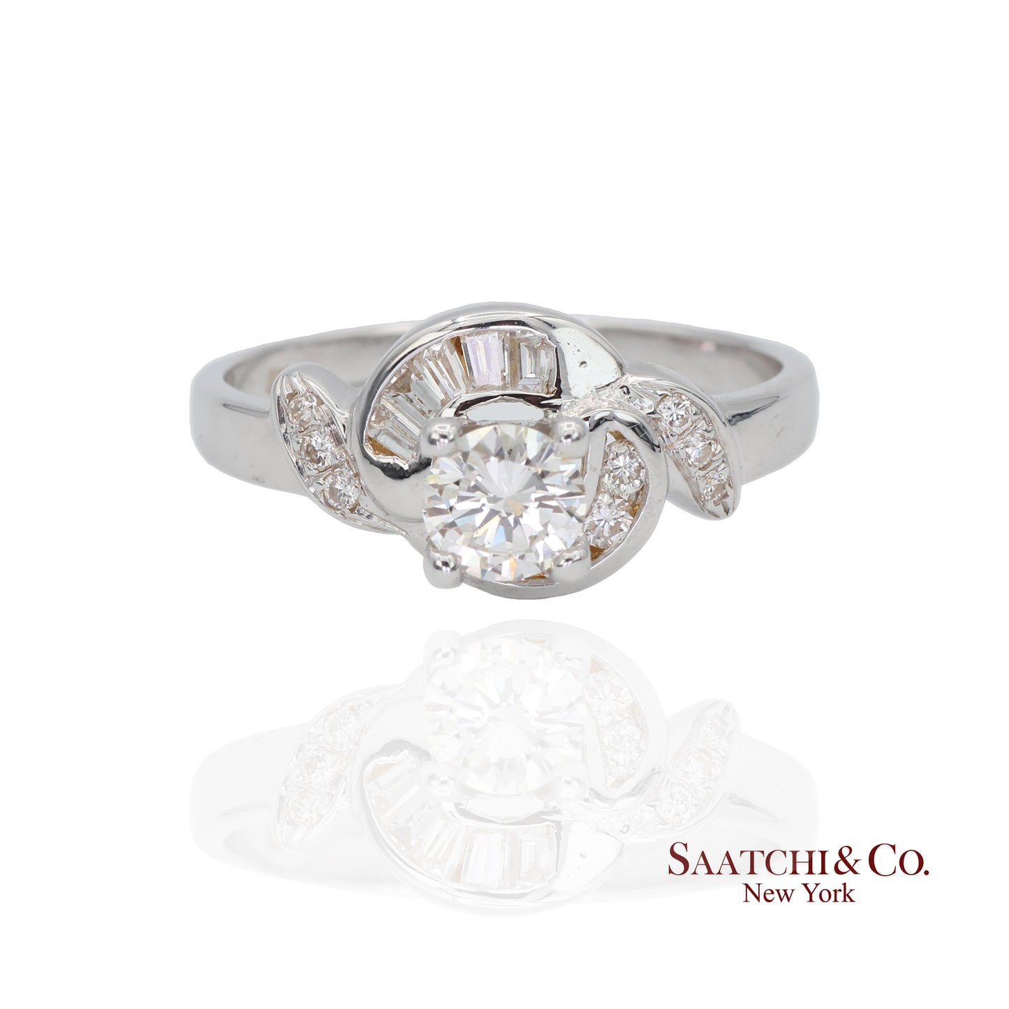 20K New  White Natural Solitaire Diamond Ring Size 6.5