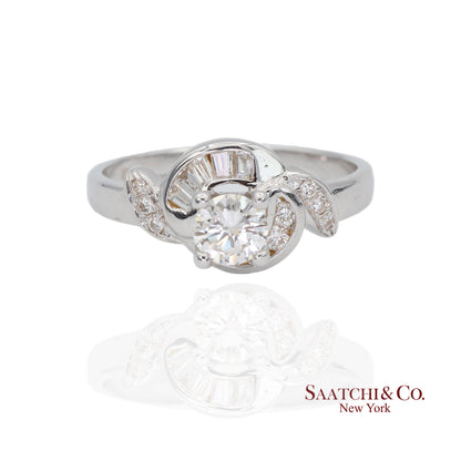 20K New  White Natural Solitaire Diamond Ring Size 6.5