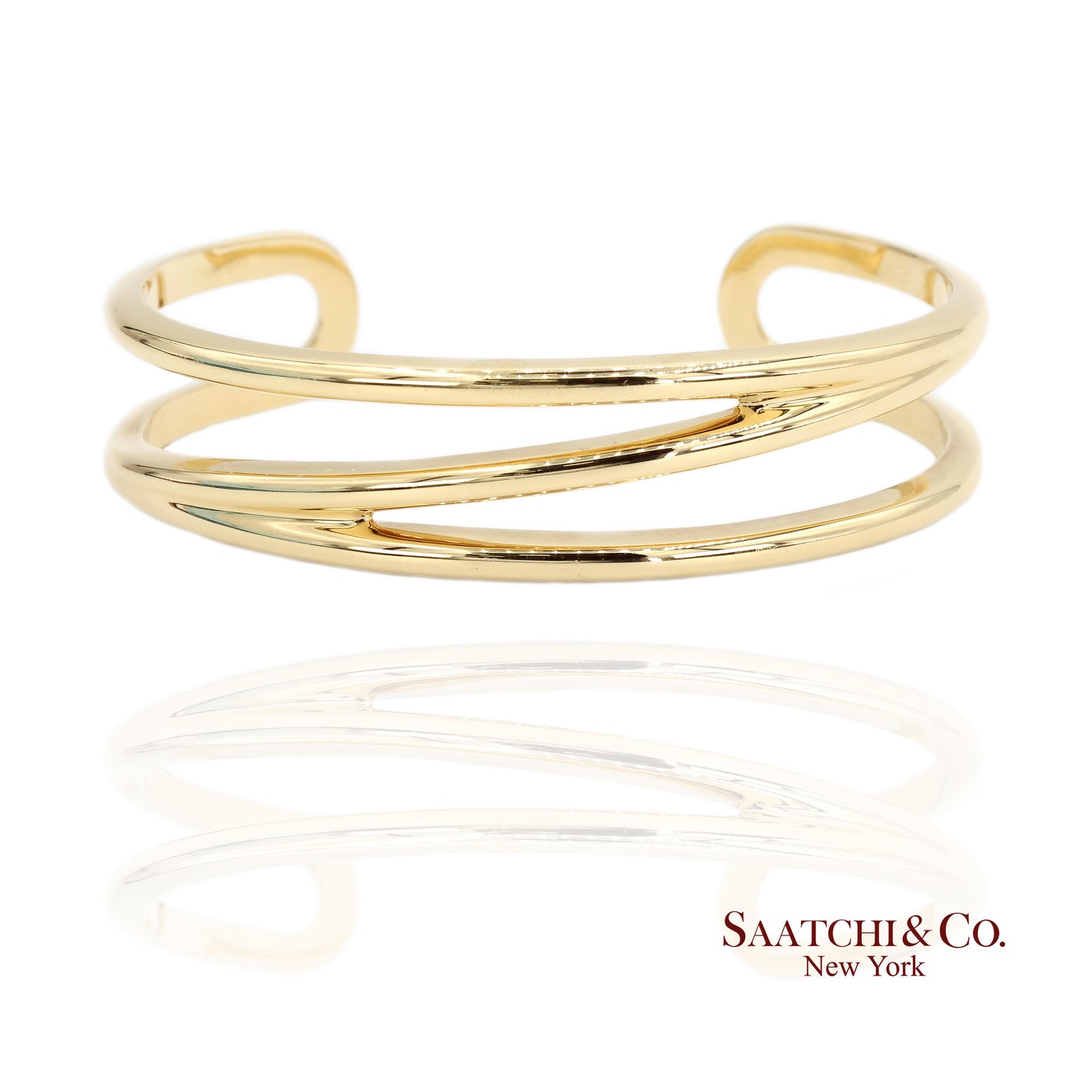 Tiffany & Co. Yellow Gold Zigzag Cuff Bracelet 18k Yellow Gold