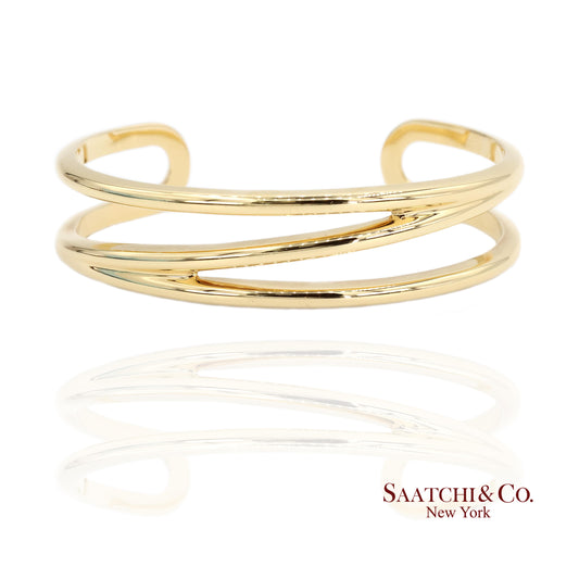Tiffany & Co. Yellow Gold Zigzag Cuff Bracelet 18k Yellow Gold