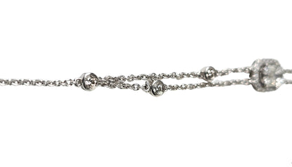 Elegant 18K White Gold Bracelet with 1 Ct Natural White Diamonds, 5 grams