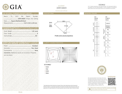 18K White Gold Natural Brilliant Diamond Solitaire GIA Ring