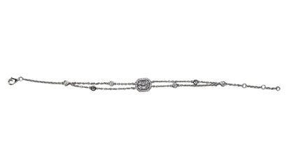 Elegant 18K White Gold Bracelet with 1 Ct Natural White Diamonds, 5 grams