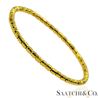 24K Yellow Gold 7.12 Grams Stretchable Elastic Bracelet.