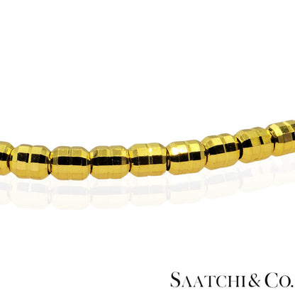 24K Yellow Gold 7.12 Grams Stretchable Elastic Bracelet.