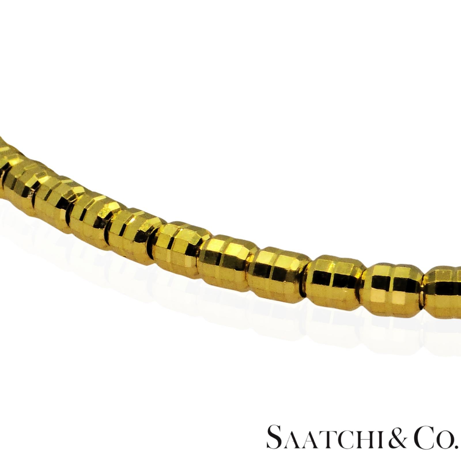 24K Yellow Gold 7.12 Grams Stretchable Elastic Bracelet.