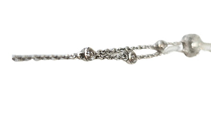 Elegant 18K White Gold Bracelet with 1 Ct Natural White Diamonds, 5 grams