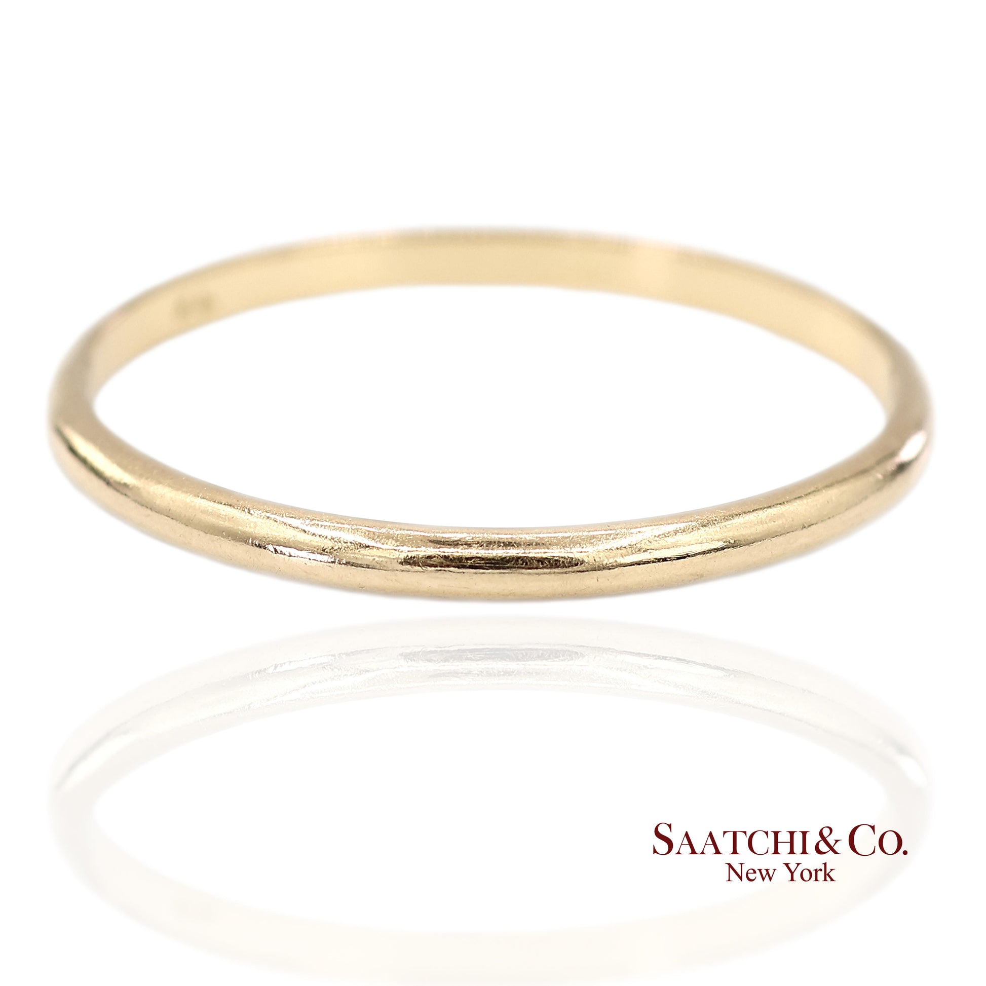 18K(750) Solid Yellow Gold Band Ring