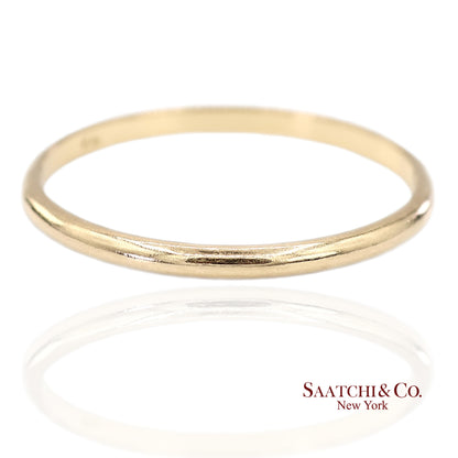 18K(750) Solid Yellow Gold Band Ring