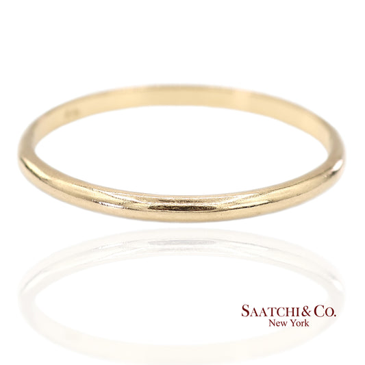 18K(750) Solid Yellow Gold Band Ring