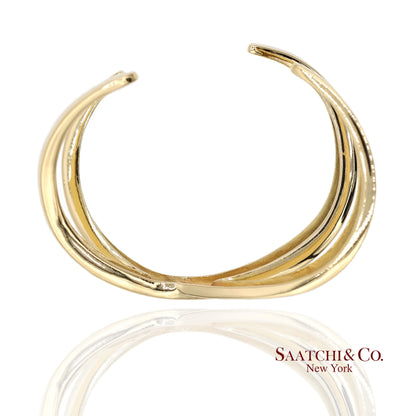 Tiffany & Co. 18K(750) Solid Yellow Gold Paloma Picasso Cuff Bangle Bracelet