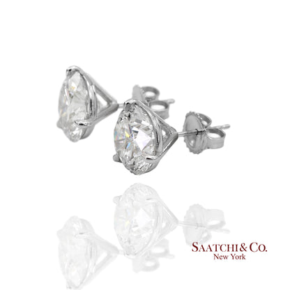 Platinum 950 Natural Diamond Stud Earrings