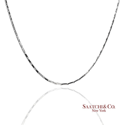 14K(585) Diamond Cut Solid White Gold Chain Necklace