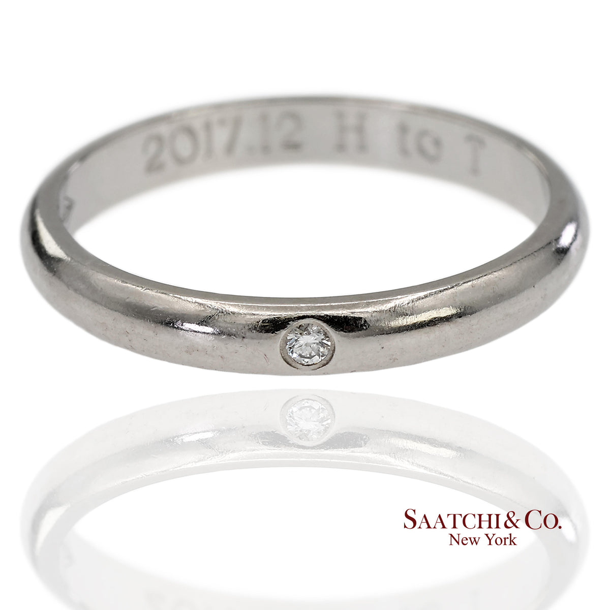 Cartier Platinum 950 Natural Diamond Wedding/Engagement Band Ring