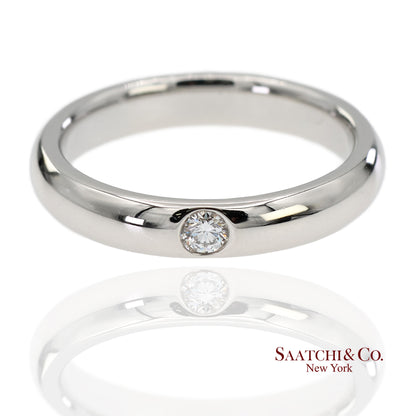 Platinum 950 Harry Winston Natural Single Diamond Band Ring
