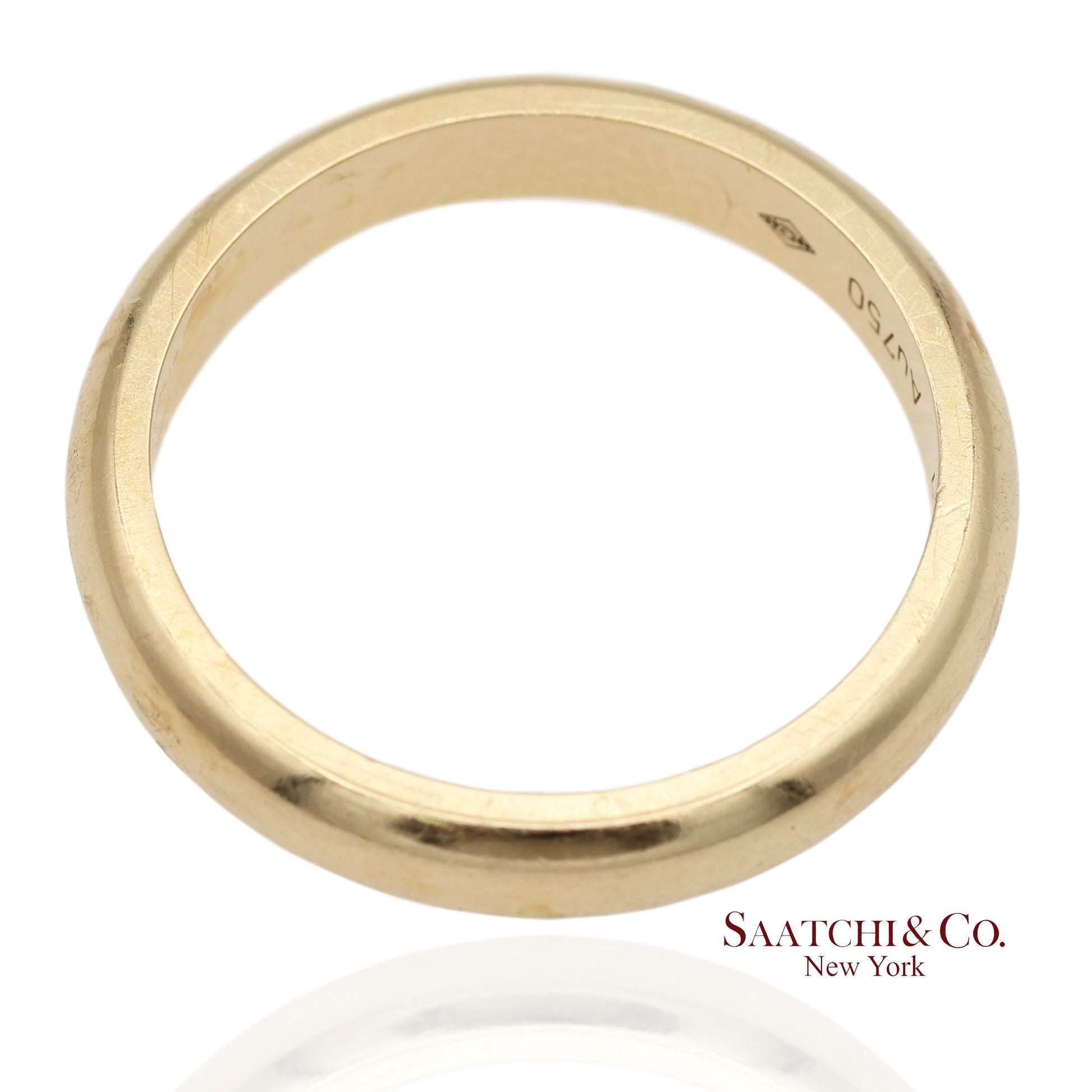 18K 750 Solid Yellow Gold Cartier Band Ring