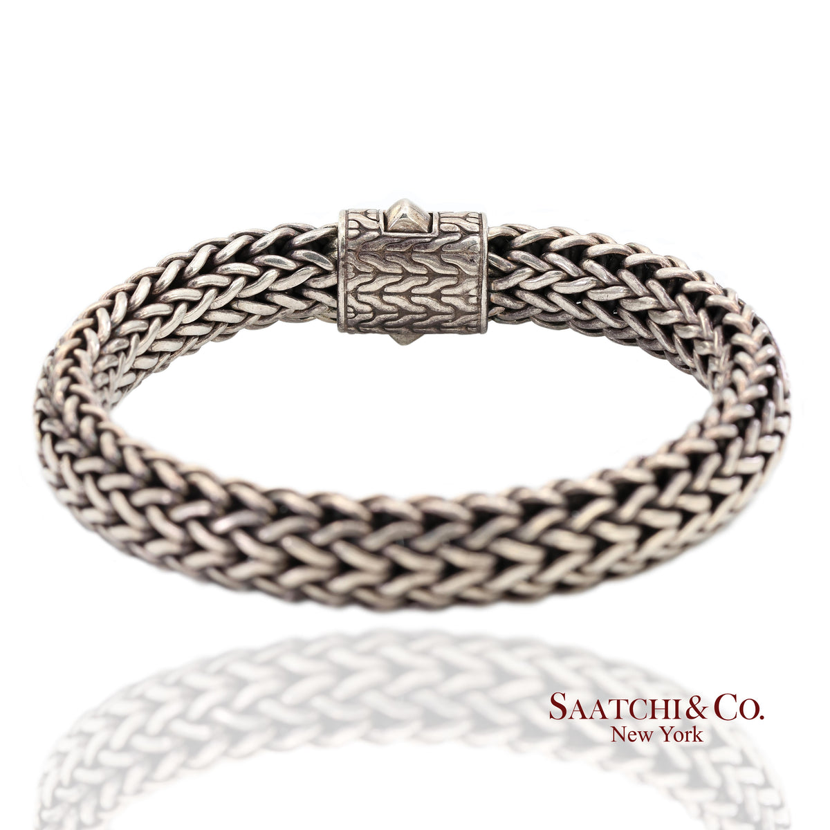 John Hardy Sterling Silver Woven Chain Bracelet