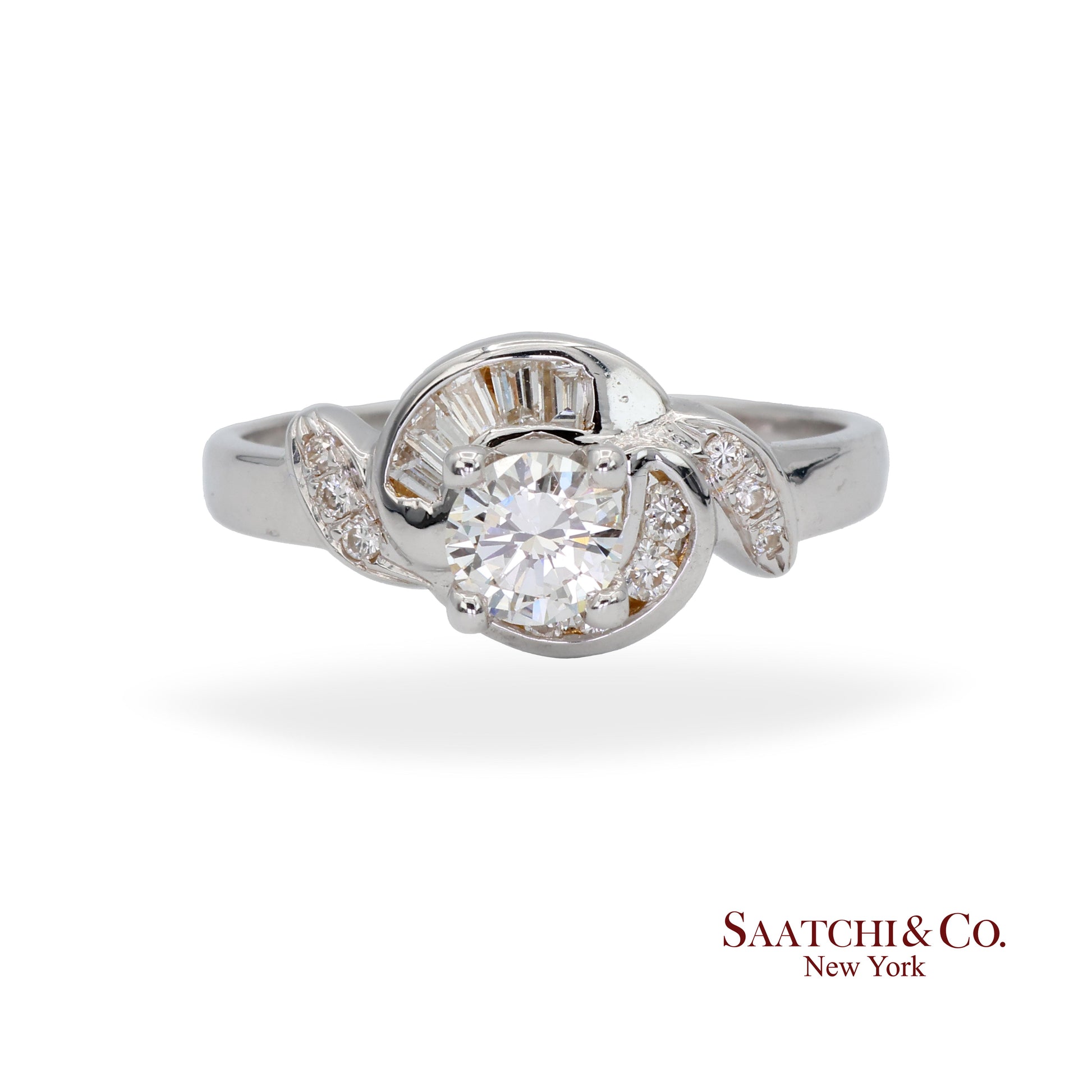 20K New  White Natural Solitaire Diamond Ring Size 6.5