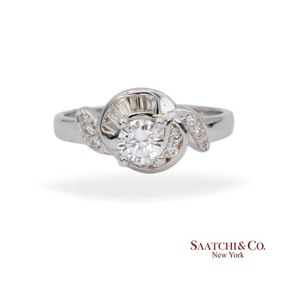 20K New  White Natural Solitaire Diamond Ring Size 6.5