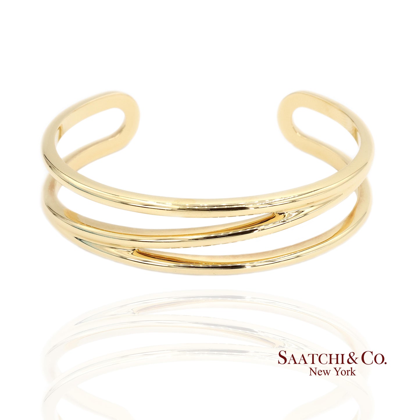 Tiffany & Co. Yellow Gold Zigzag Cuff Bracelet 18k Yellow Gold