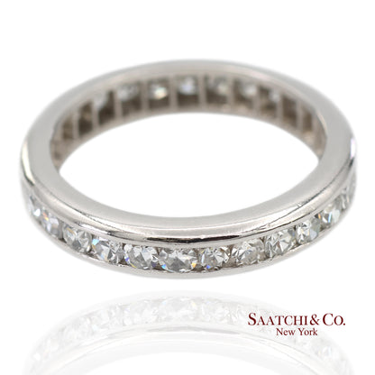 Platinum(950) Natural Diamond Vintage Band Ring