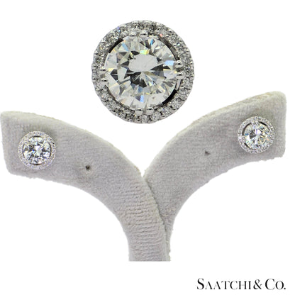 GIA Hilo Stud Natural Diamond Earring White 18k Gold