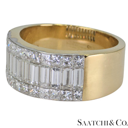 18k (750) Yellow Gold Natural Diamond Ring