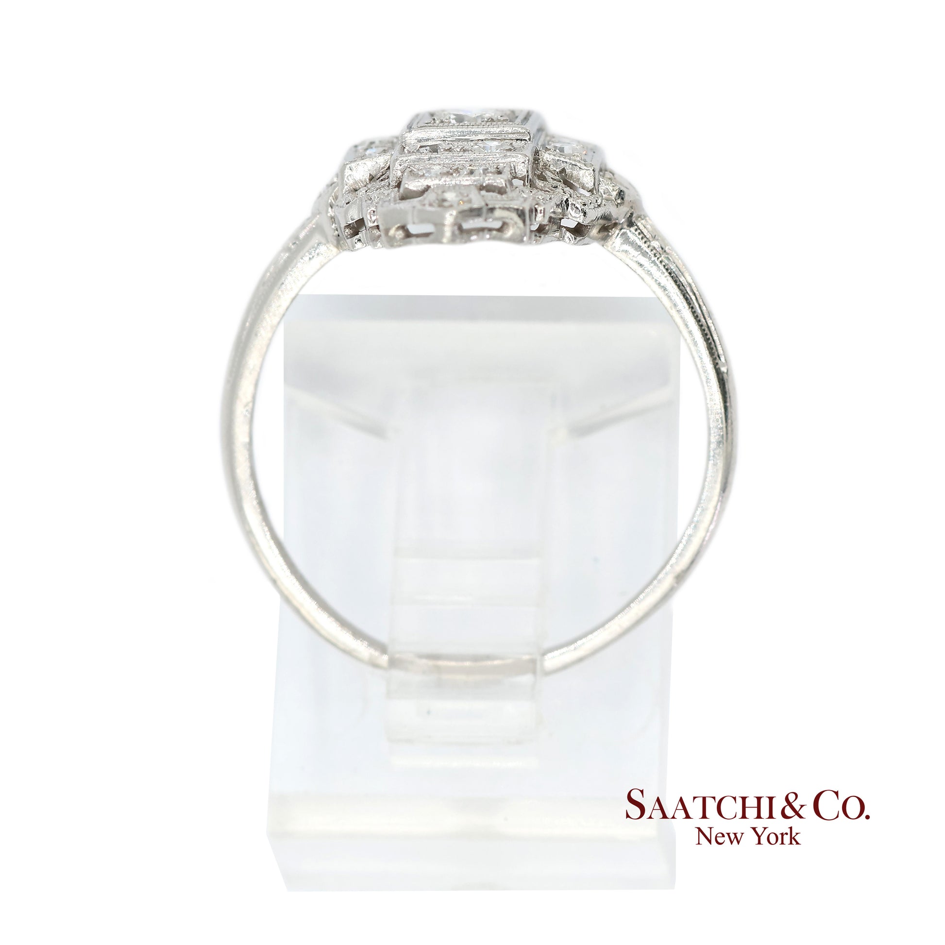 Vintage Platinum (950) Natural Diamond Old Cut Ring