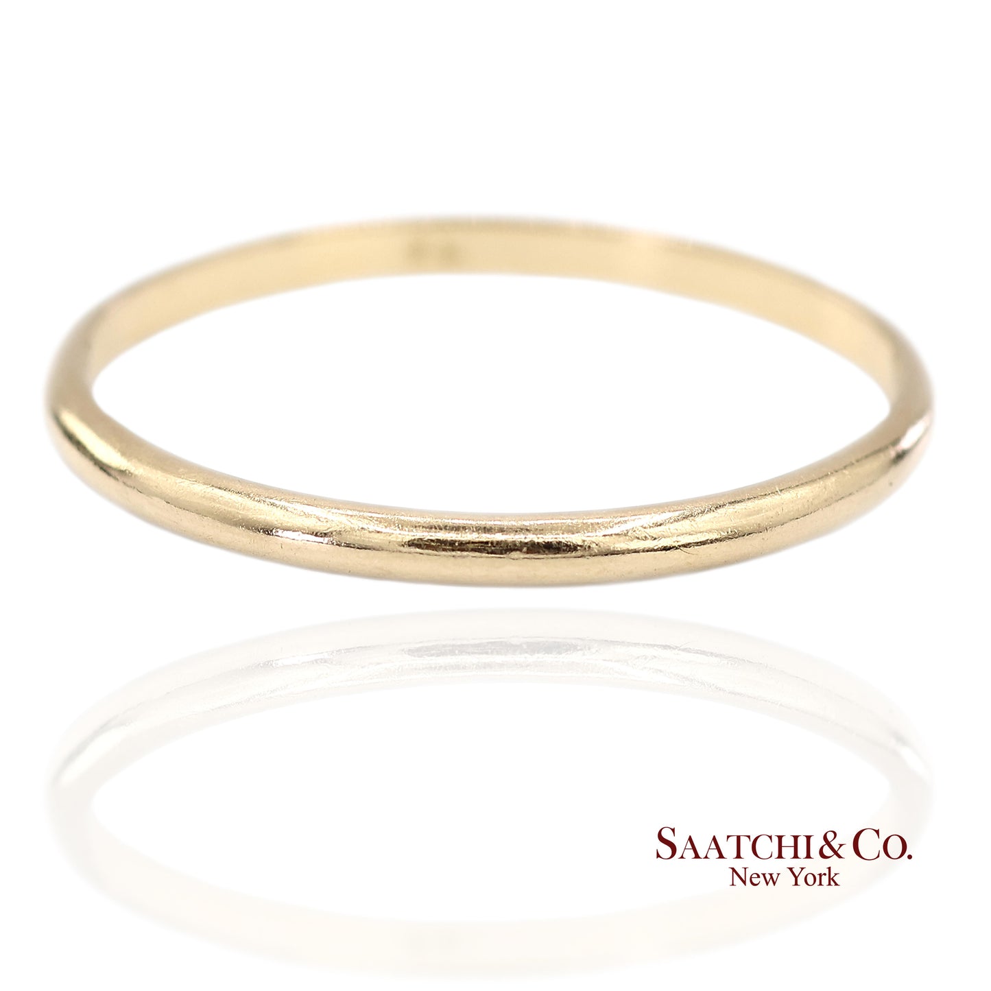 18K(750) Solid Yellow Gold Band Ring