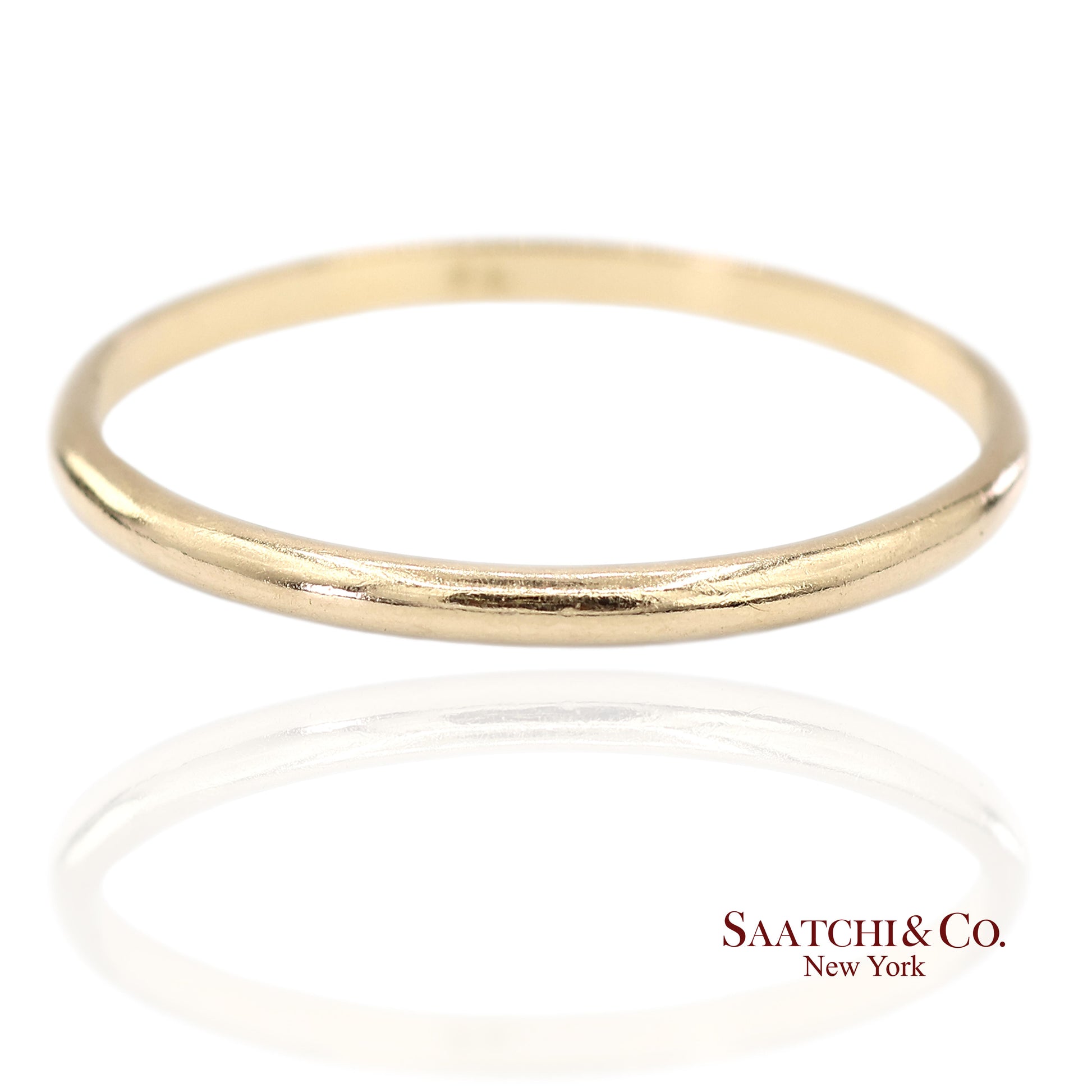 18K(750) Solid Yellow Gold Band Ring