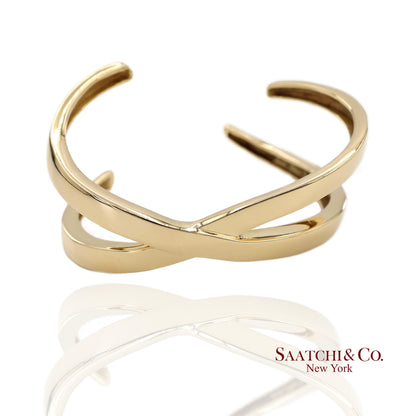 Tiffany & Co. 18K(750) Solid Yellow Gold Paloma Picasso Cuff Bangle Bracelet