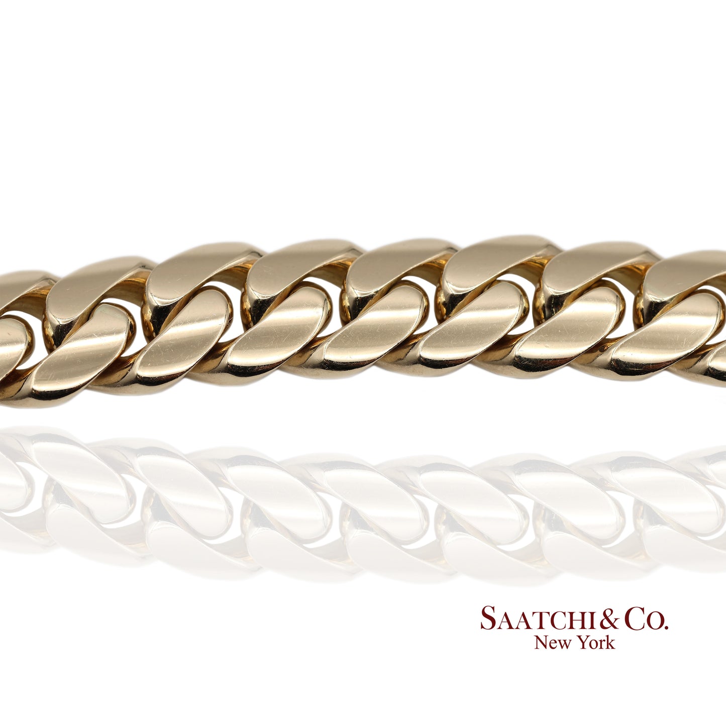 14K(585) Solid Yellow Gold Cuban Link Chain Necklace