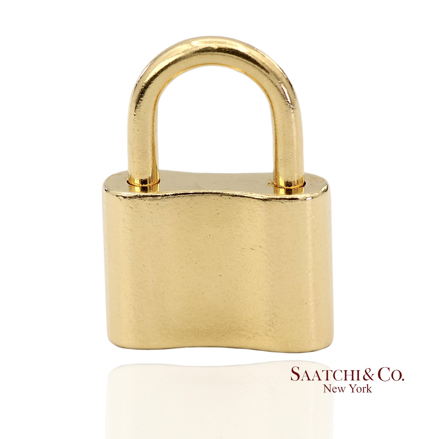 Tiffany & Co. 18K Yellow Gold Padlock Charm Pendant Necklace (Non Openable)