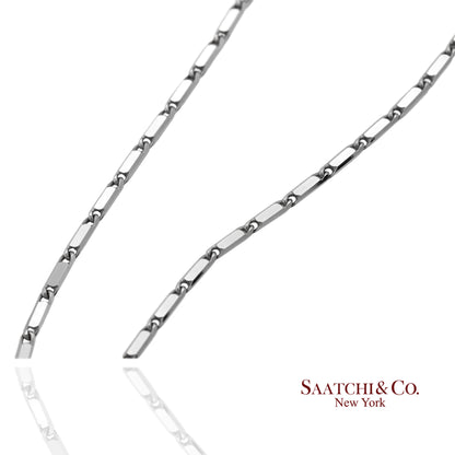 14K(585) Diamond Cut Solid White Gold Chain Necklace