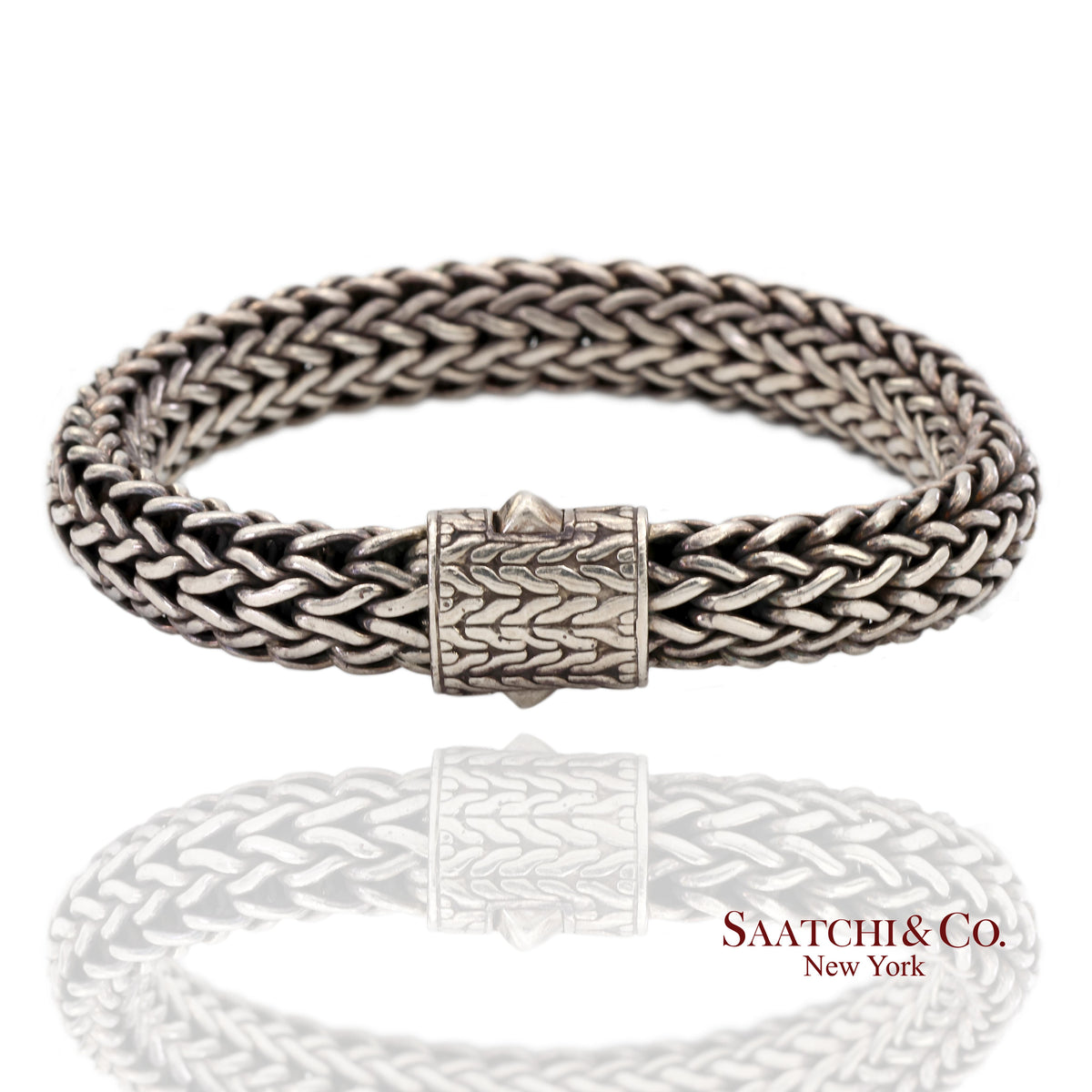 John Hardy Sterling Silver Woven Chain Bracelet