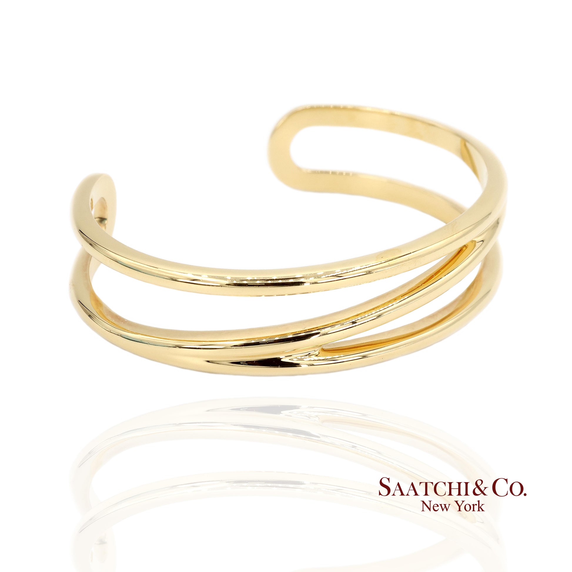 Tiffany & Co. Yellow Gold Zigzag Cuff Bracelet 18k Yellow Gold