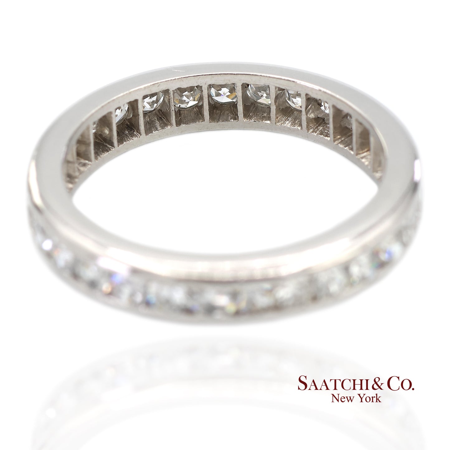 Platinum(950) Natural Diamond Vintage Band Ring
