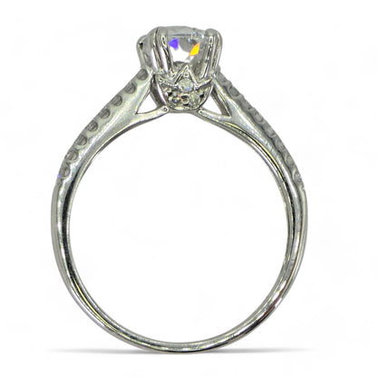 18K Yellow Gold Solitaire Ring with GIA-Certified Diamonds.