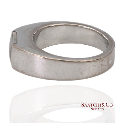 Vintage 18K (750) White Gold Original Authentic Cartier Tank Moonstone Ring