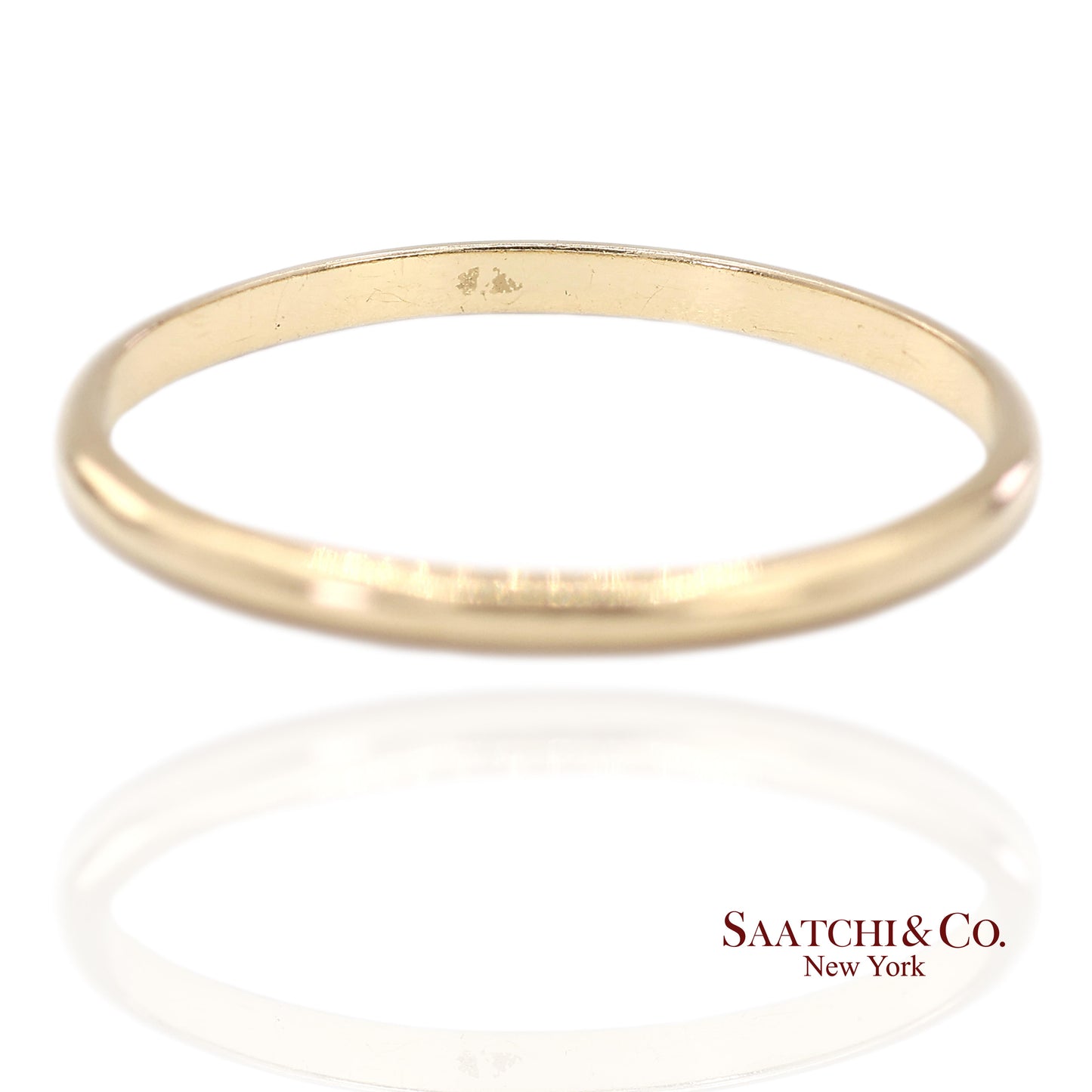 18K(750) Solid Yellow Gold Band Ring