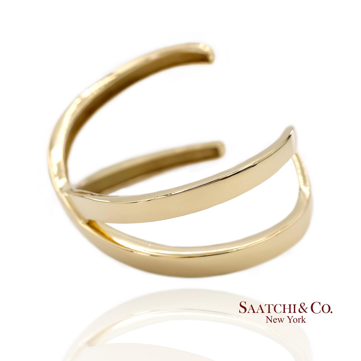 Tiffany & Co. 18K(750) Solid Yellow Gold Paloma Picasso Cuff Bangle Bracelet