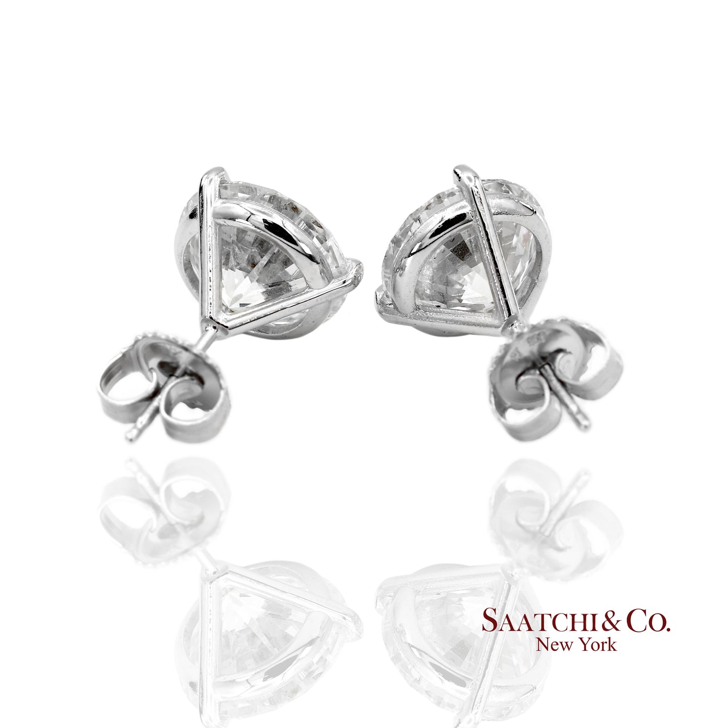 Platinum 950 Natural Diamond Stud Earrings