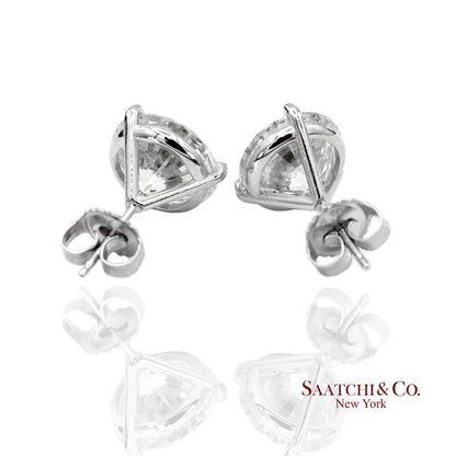 Platinum 950 Natural Diamond Stud Earrings