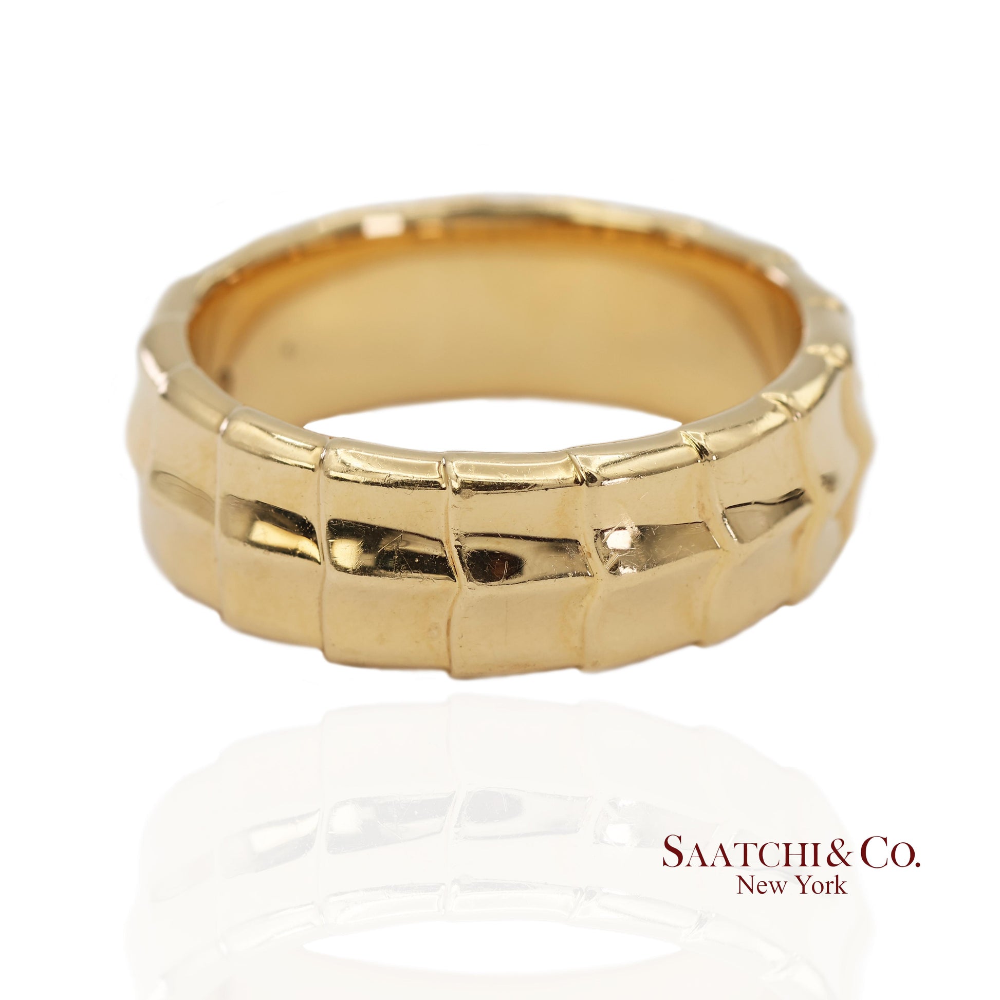 18K (750) Solid Yellow Gold David Yurman Armory Band Ring