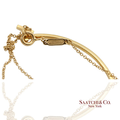 Tiffany & Co. 18K (750) Solid Yellow Gold T Smile Pendant Necklace