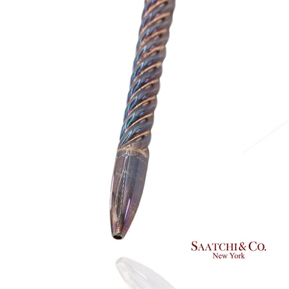 David Yurman Vintage Sterling Silver with Black Onyx Cable Pen