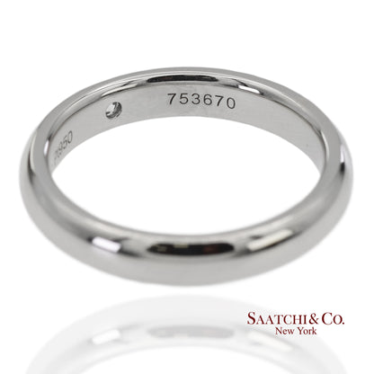 Platinum 950 Harry Winston Natural Single Diamond Band Ring