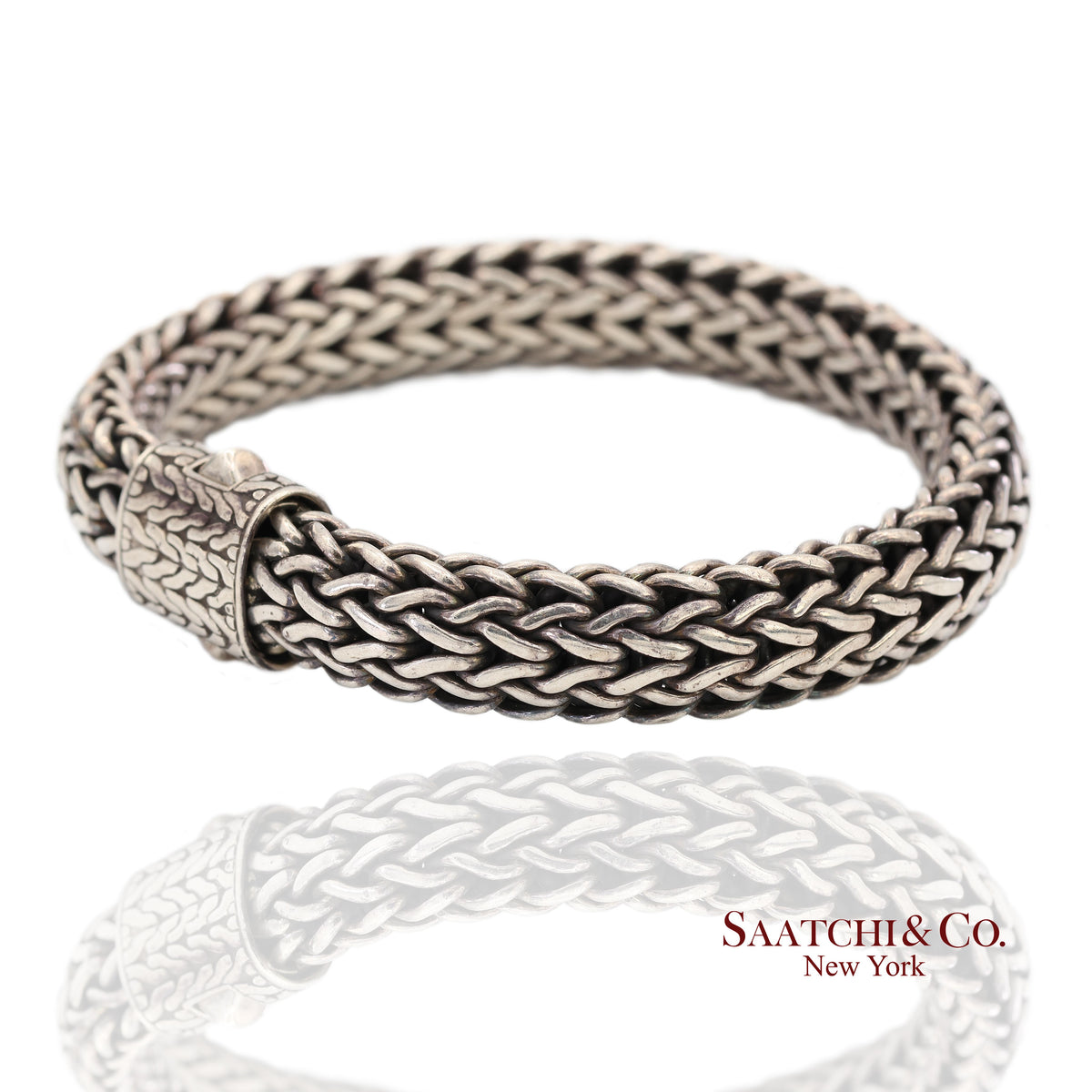 John Hardy Sterling Silver Woven Chain Bracelet